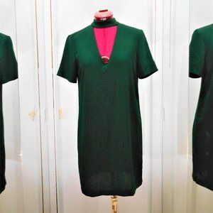Zara Forest Green Choker Dress